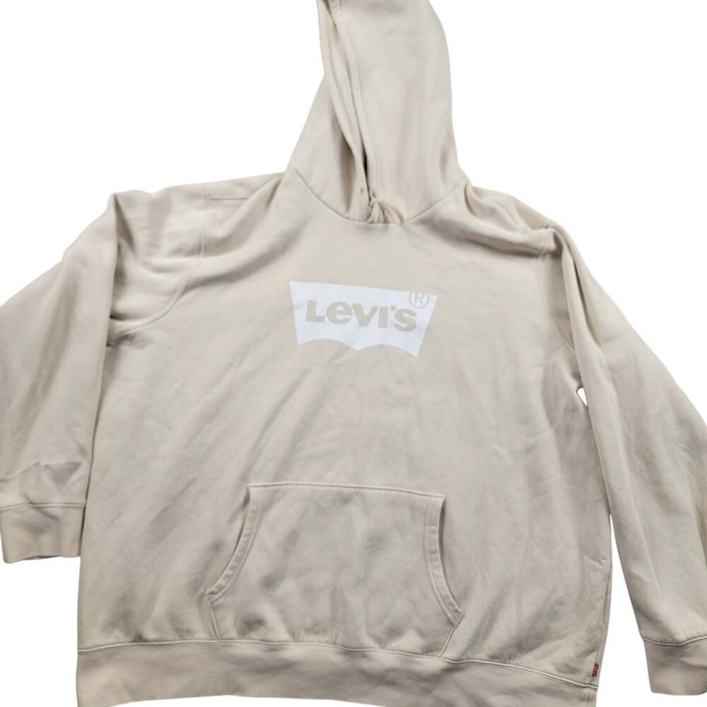 Levis Pullover Hoodie Mens 3XL Beige Hooded Sweatshirt